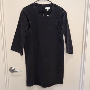 TopShop Denim Cold Shoulder Sheath Dress NWT